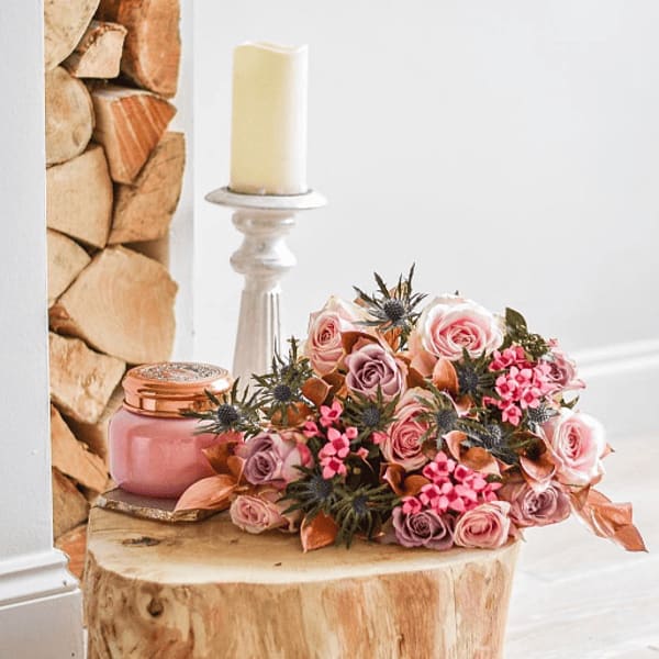 Roses with Candle