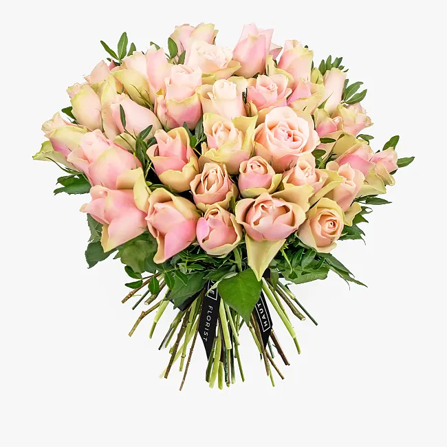 blush pink Roses by Haute Florist